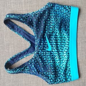 Nike Dri-Fit Graphic Blue Sports Bra S